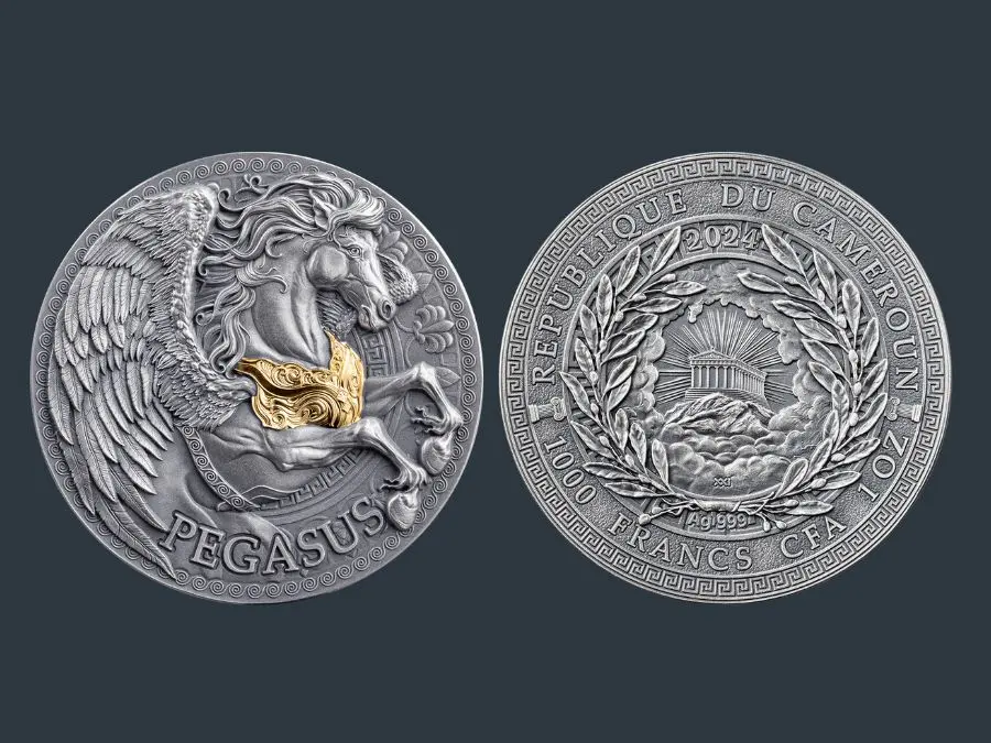 nghệ thuật xu bạc Pagasus nghệ thuật xu bạc Pagasus