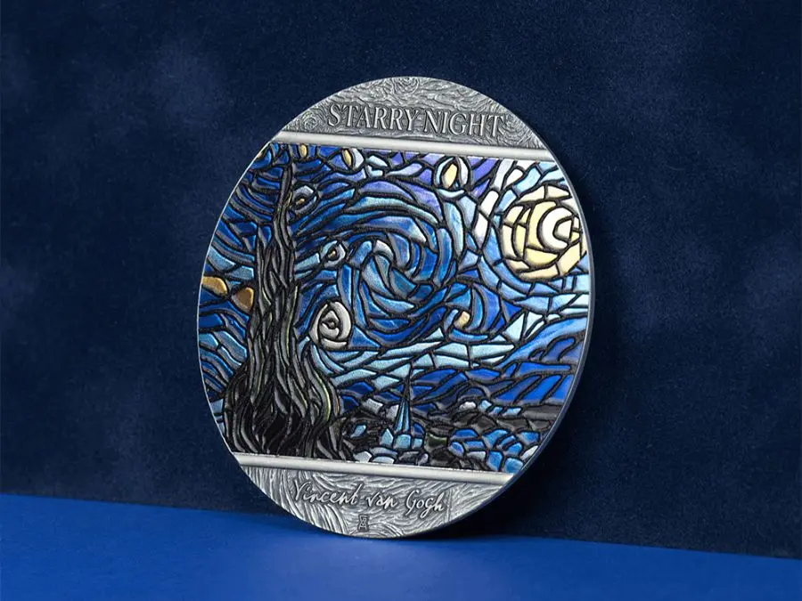 Nghệ thuật Ý nghĩa Xu bạc Starry Night Nghệ thuật Ý nghĩa Xu bạc Starry Night