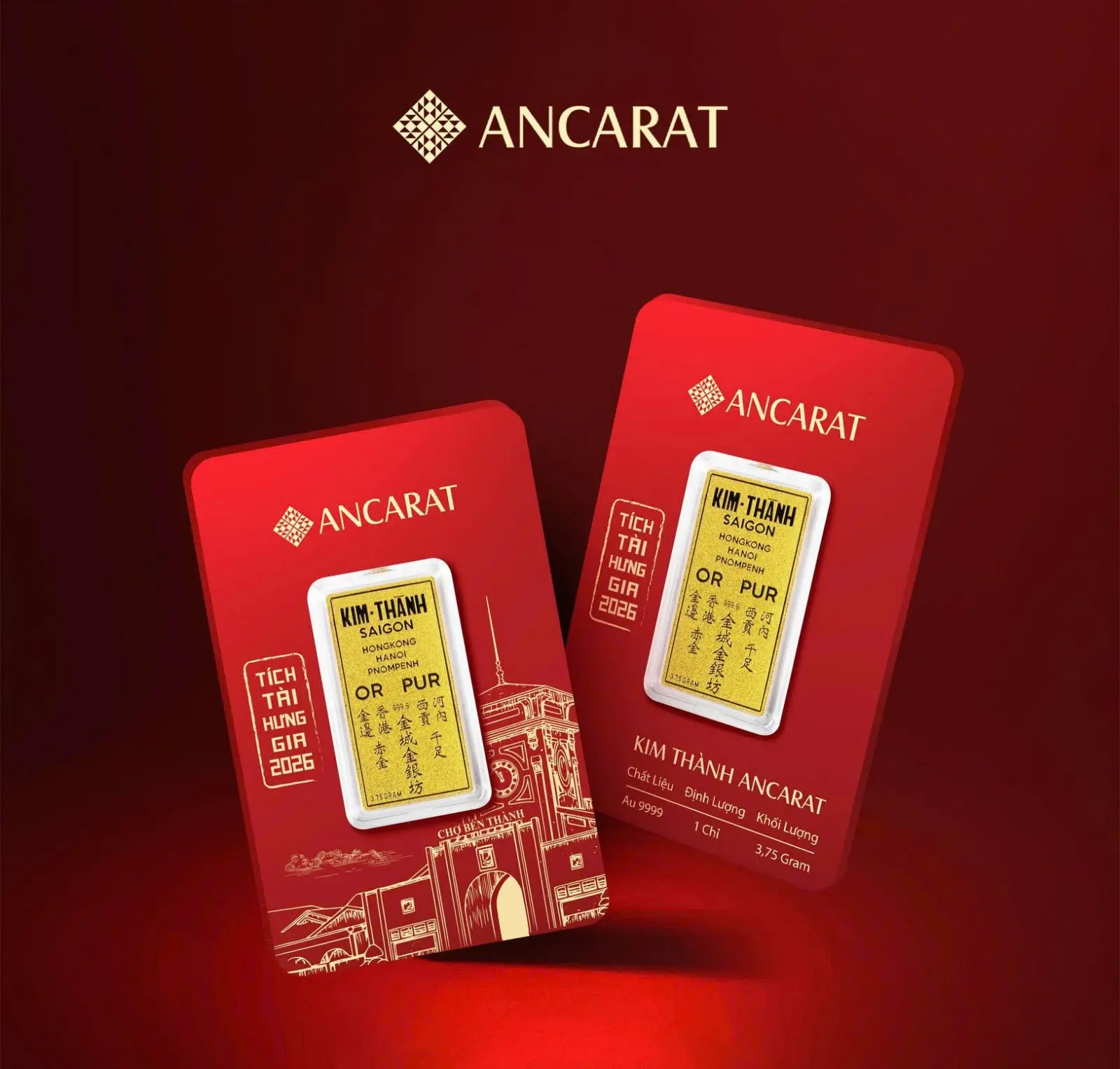 Dòng chữ "Tích Tài Hưng Gia 2026" trên bao bì Vàng Nam Kim Thành mang thông điệp tích lũy tài sản để gia đạo hưng thịnh, phát triển bền vững. Dòng chữ "Tích Tài Hưng Gia 2026" trên bao bì Vàng Nam Kim Thành mang thông điệp tích lũy tài sản để gia đạo hưng thịnh, phát triển bền vững.