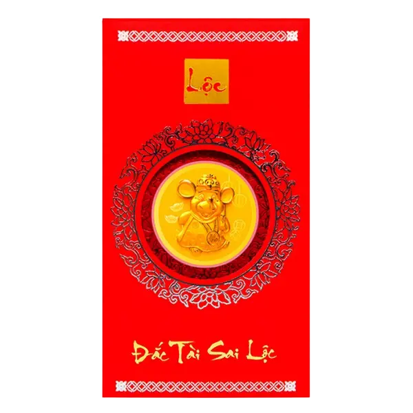Bao lì xì vàng 24K Kim Tí Tài Lộc