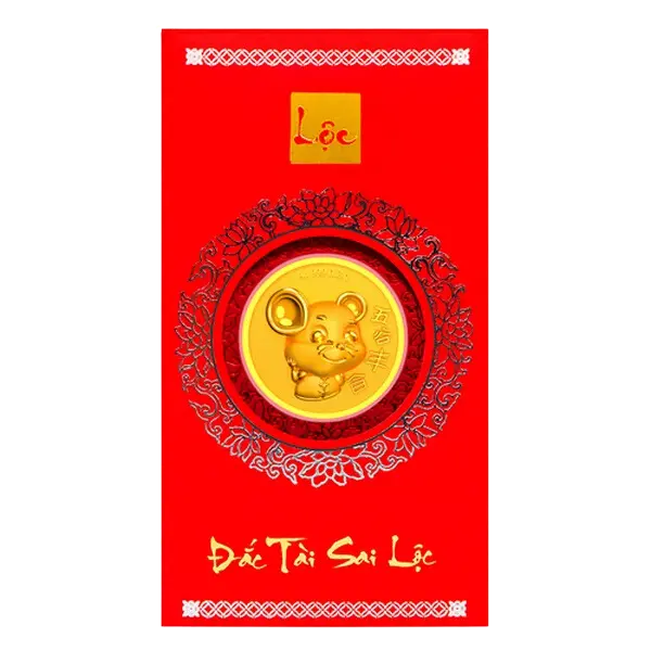 Bao lì xì vàng 24K Kim Tí may mắn
