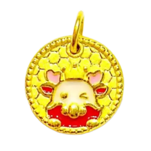 Mặt dây Vàng 24K Kim Thìn vương miện MS14