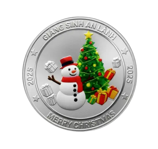 [BM28] Xu bạc Người Tuyết và Cây Thông 1 Lượng .999